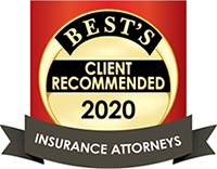 Best's | Client Recommended | 2020 | Insurance Attorneys